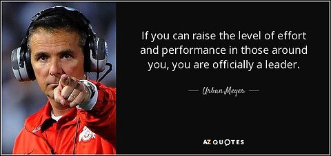 I have yet to be in a game where luck was involved. -Urban Meyer