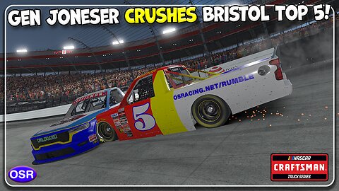 Gen Joneser Drops the Hammer and Grabs a Hard-Fought Top 5 at Bristol in iRacing NASCAR Trucks!