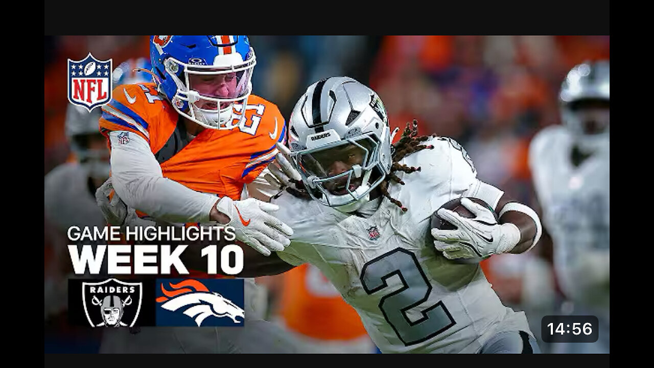 Las Vegas Raiders vs Denver Broncos week 10 highlights