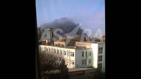 🔥 Local residents say the fire broke out near the former Taganrog Automobile Plant, a former Russian