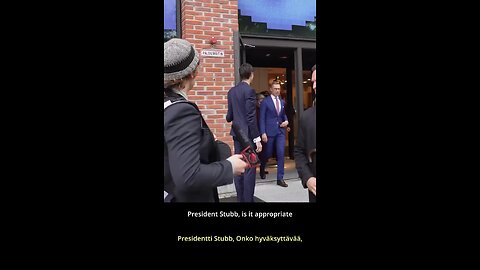 🇫🇮A Finnish journalist was arrested after asking President of Finland