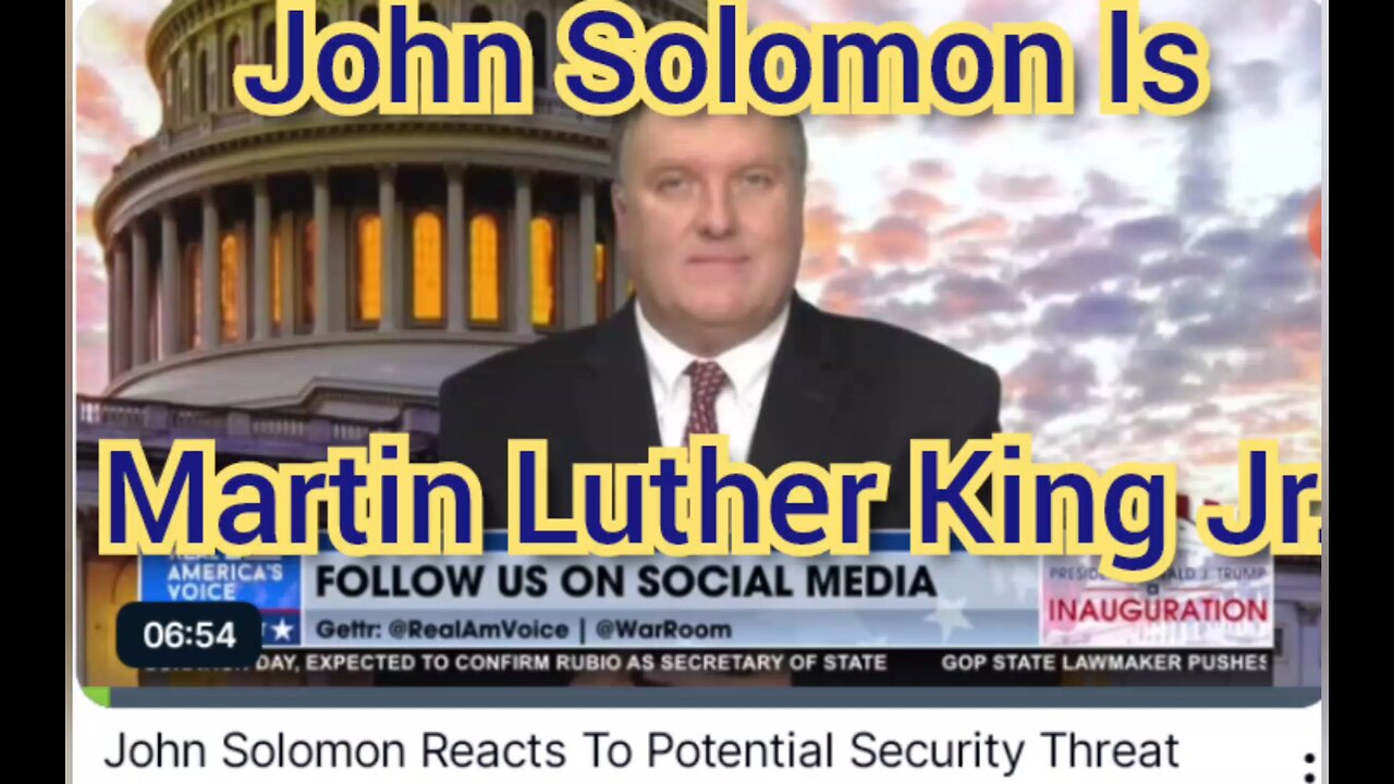 Reporter John Solomon Is Martin Luther King Jr.