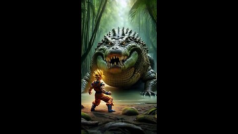 Goku VS Crocodile fusion mind-blowing fusion