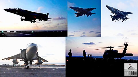 Wasp's DECK COMES ALIVE as Harrier Jets TAKE FLIGHT in Mediterranean Sea!