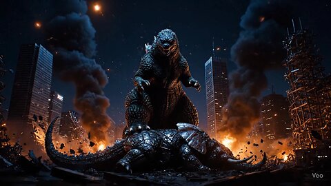 Godzilla vs Giant Elephant 🔥 | Epic Final Battle in Destroyed City (Atomic Breath Victory)"