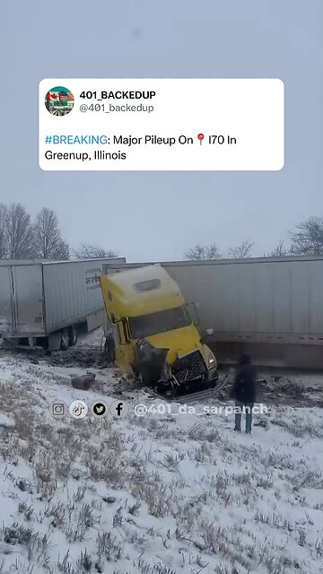 Transport Truck Pileup On I70 Illinois