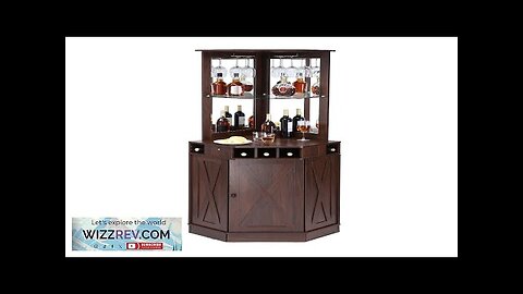 VEVOR Corner Industrial Bar Cabinet Wine Table for Liquor & Glasses Sideboard Review