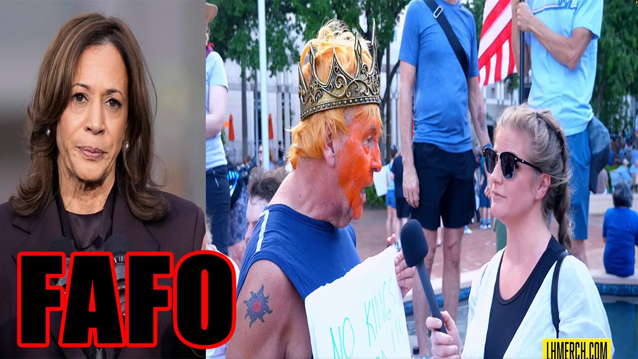 No Kings Protester FINDS OUT! PANICS when confronted with this FACT! FAFO!