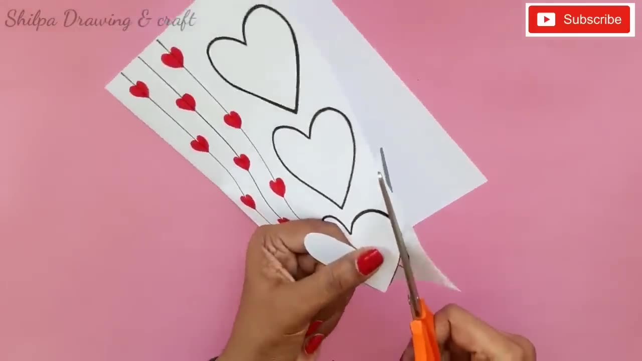 Easy & Beautiful white paper Handmade Happy Valentine's Day Card making 2025|DIY Love Greeting Card