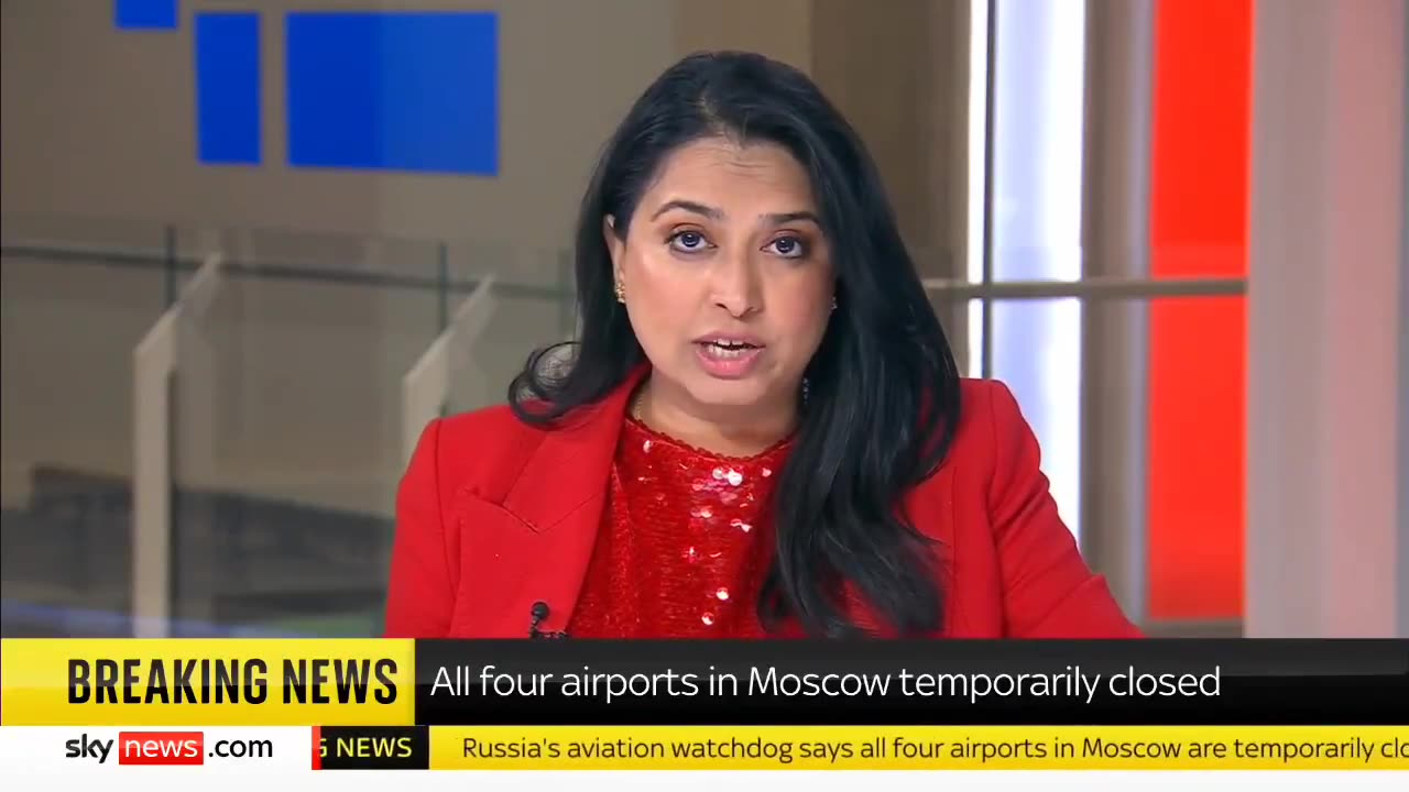 All four airports in Moscow, Russia, have been temporarily shut down, with no explanation given.