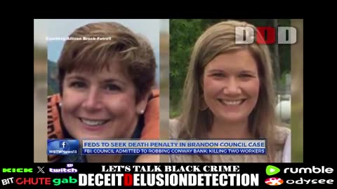 A black male suspect murders two white female employees during an armed bank robbery