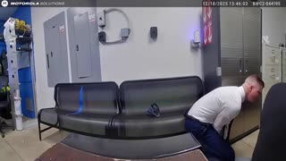 Police footage shows suspect allegedly trying to shoot officer