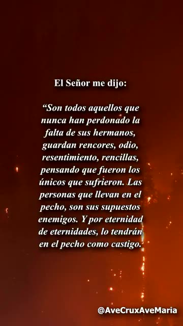 CASTIGO PARA LOS JAMAS PERDONARON A LOS DEMAS EN VIDA VIDENTE OILVA ARIAS DE GARAGOA