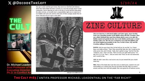 Dr. Michael Loadenthal (anarchist professor declaring he was in Antifa) started organizing...