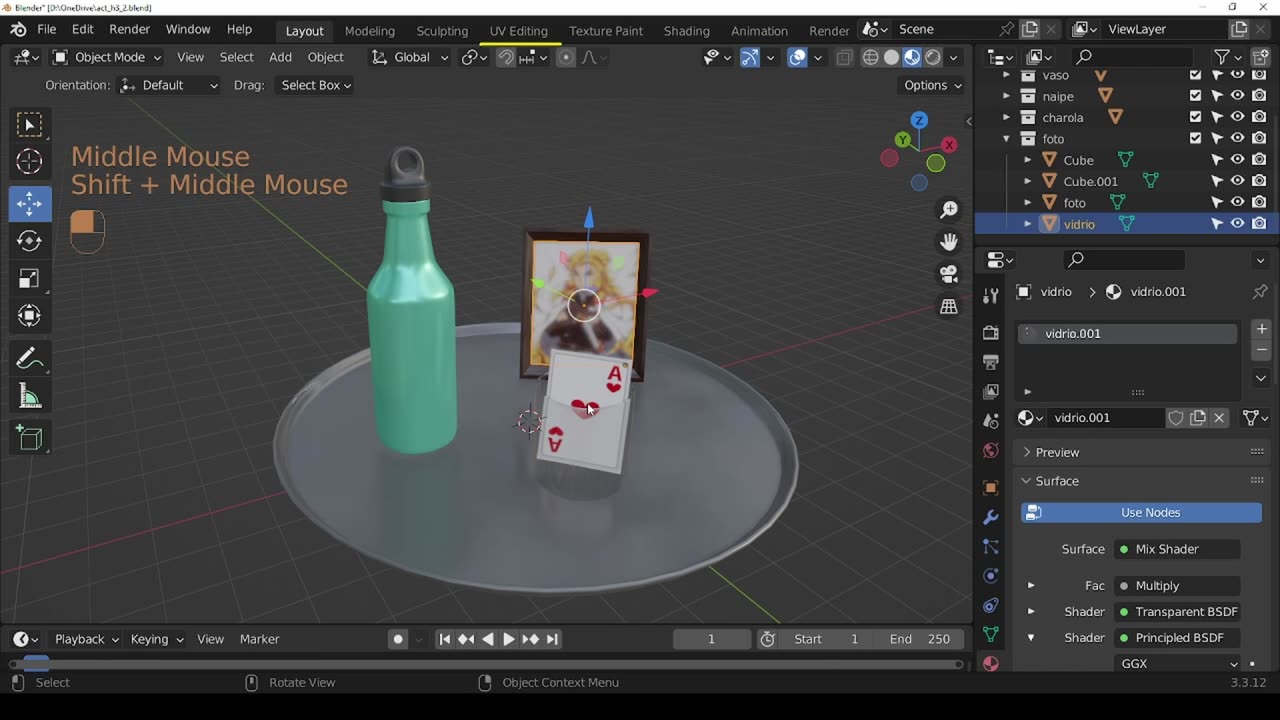 Blender basic - Materiales metalicos y vidrios