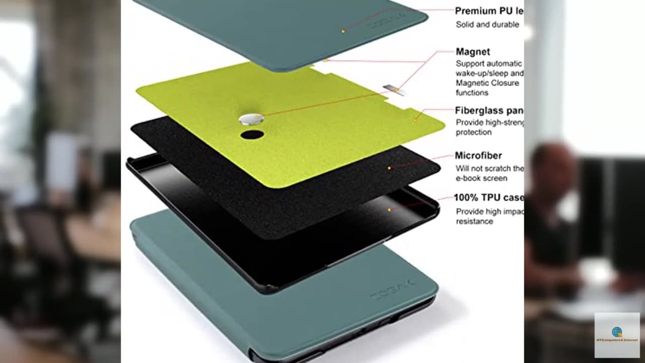 CoBak Case for All New 6 Inch E-Reader 2024 and 2022 (11 Generation) - PU Leathe