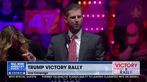 ERIC TRUMP ADDRESSES THE WASHINGTON D.C. CROWD