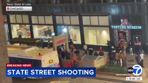 CHICAGO, Illinois - Alderman: 300 juveniles rioting in the Loop now, at least 5 victims shot,