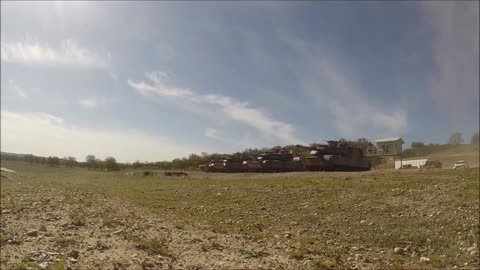 HD POV Footage Of M1A1 Abrams Tanks Firing