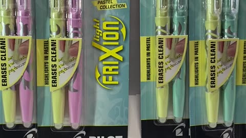 BOOKWORM / STUDENT SPECIAL: Lot of 6: Erasable Highlighters