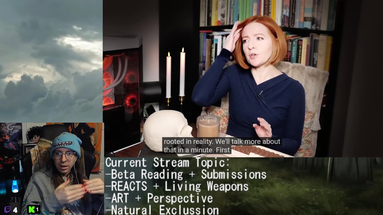 ANOTHER DAY ANOTHER VIDEO | Beta Reading + REACTS + Commentary + Writing: Living Weapons | Drawing: Perspective | Stoner Girl Evolution