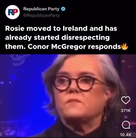 Rosie moved to Ireland and started disrespecting Ireland. McGregor's response (Language)