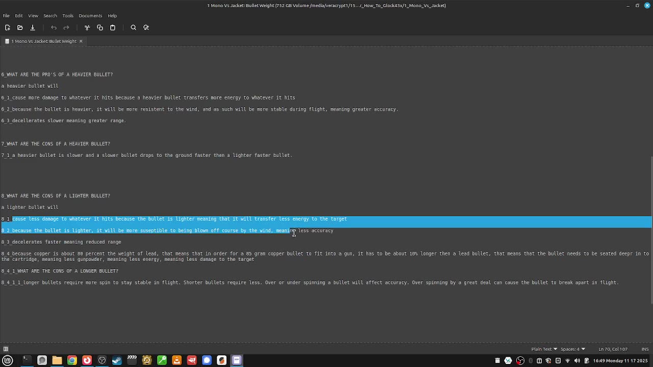 82_Mono Vs Jacket: Bullet Weight