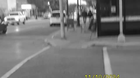 Downtown Shawano, Wi Witches' Night Out 10/11/2024 black and white shakey silent video