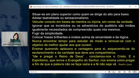 Algumas atitudes que o orador espírita deve evitar - Carla Fabres