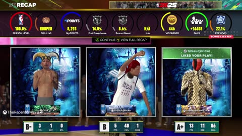 NBA 2k25 gameplay Clips my 2 New Players Dunkman and AllStar he's last clip