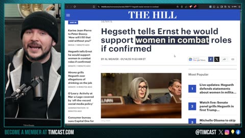 Hegseth Says He Supports Women In Combat After Democrats Press, Liberal Women FREAK OUT Over Draft