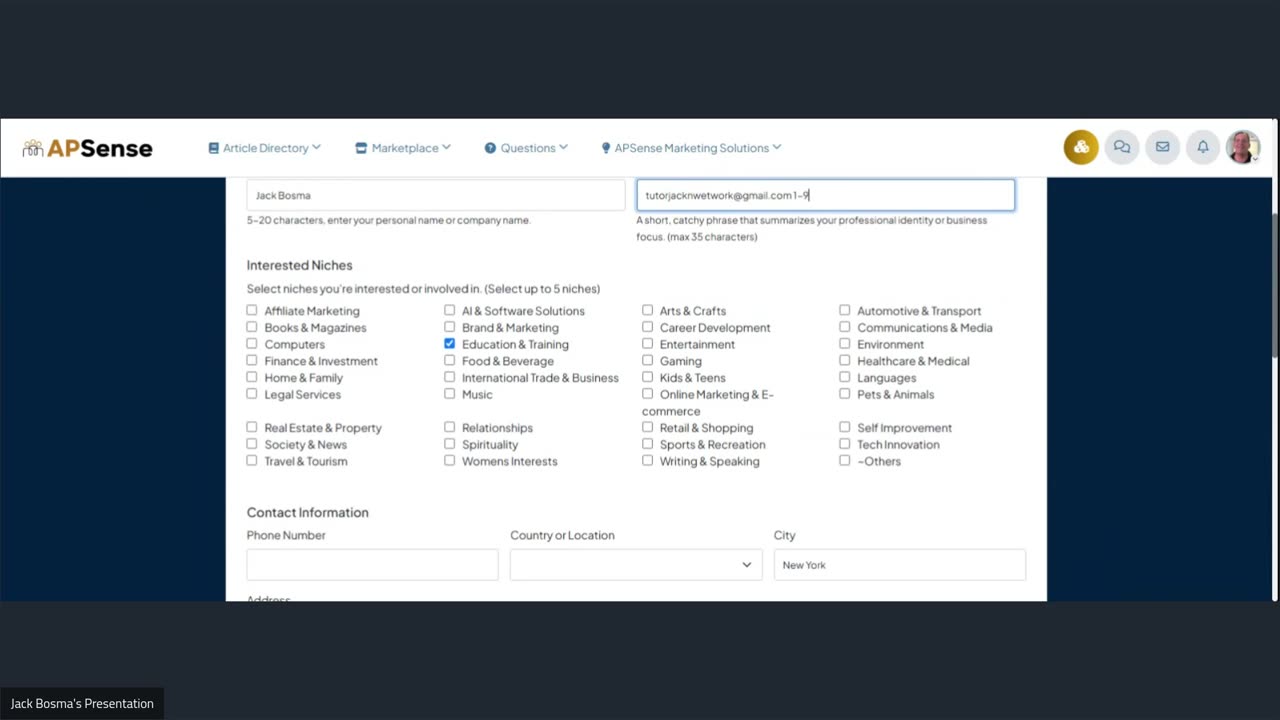 The ApSense Networking Platform Orientation 1
