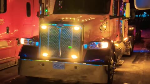 Here you go... She all lit up. #ourtruckinglife #reallifetruckers #trucker #keepontruckin #truckstar