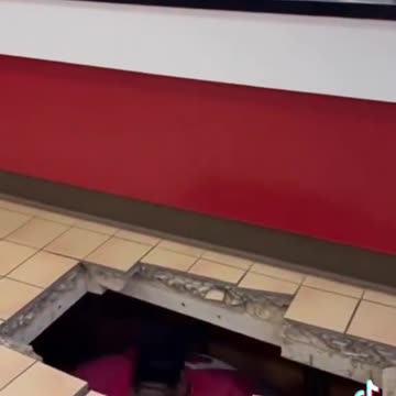 (AI) Huge Woman Falls Through Floor While Ordering at Fast Food Restaurant