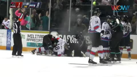 Columbus River Dragons vs Baton Rouge Zydeco Line Brawl February 17, 2024