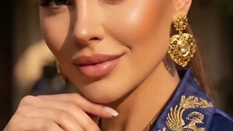 Tell me this blue and gold glam set isn’t giving royal goddess vibes? #luxurystyle #fashionqueen