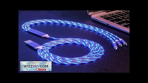 3 in 1 Glowing Cable LED Light USB to Type-C/Micro/iP Cable Fast Review