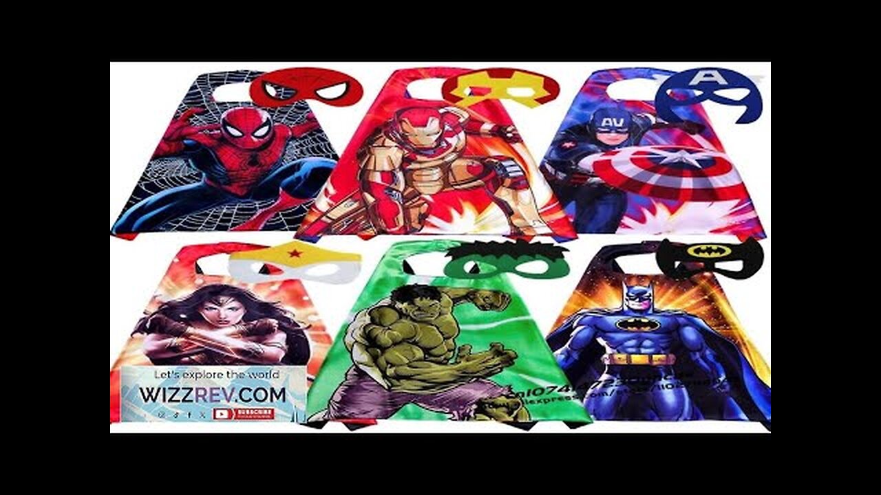 Disney Marvel Masquerade Frozen Mask Cape Cloak Anime Spider Man Batman Cloak Review