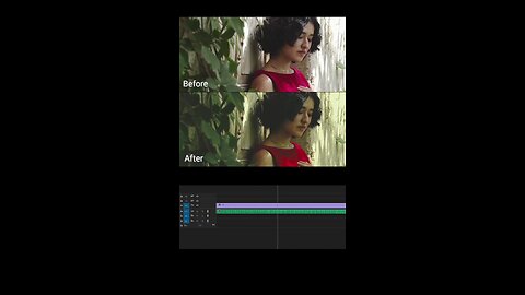 color grading, before and after