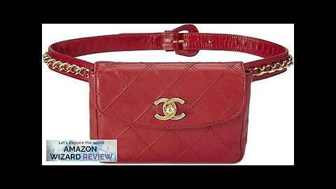 CHANEL Pre-Loved Red Quilted Lambskin Chain Belt Bag 65 RedVintage Chanel belt bag crafted Review