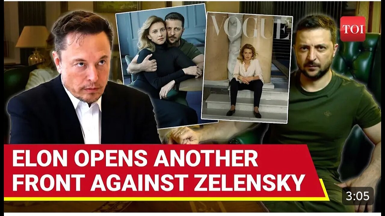 Elon Musk Blasts Zelensky's Wartime Vogue Photoshoot: 'He Did This While Kids Were Dying' | Watch