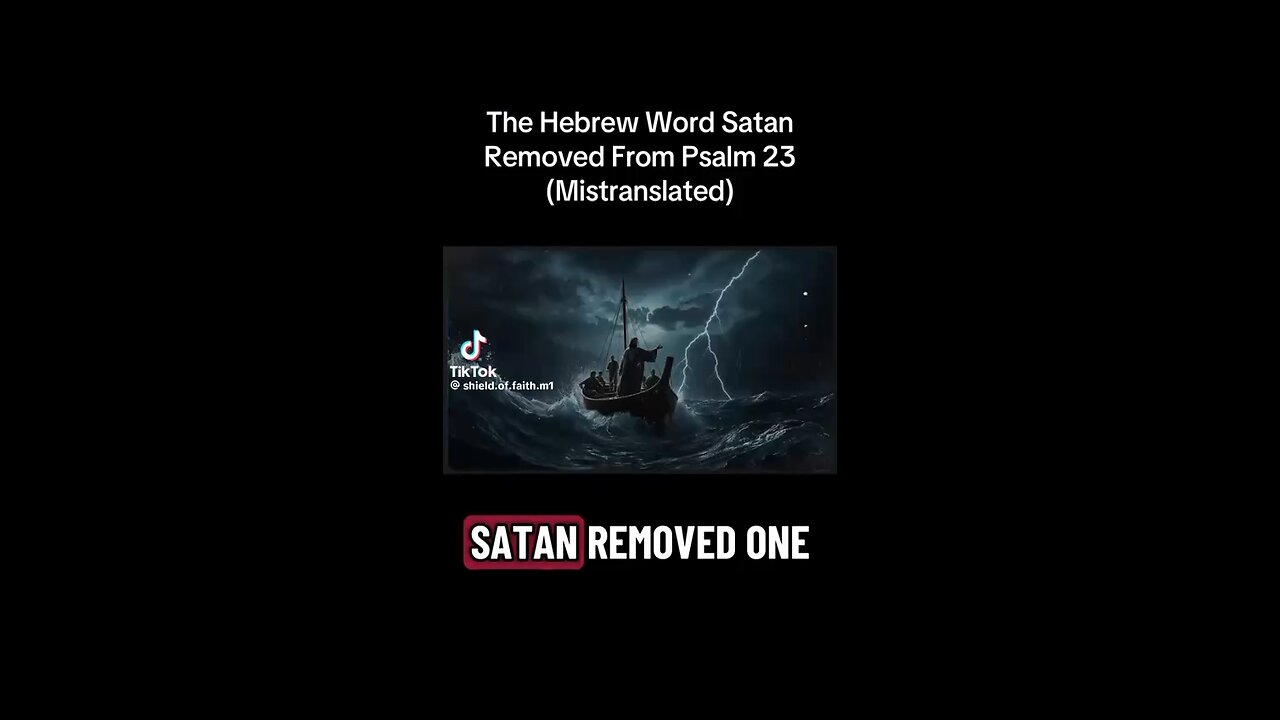 The Hebrew Word Satan Removed From Psalm 23 (Mistranslated)