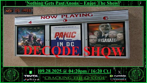 "CRACKING THE Q-CODE" ~ 'Nothing Gets Past Anons ~ Enjoy The Show'