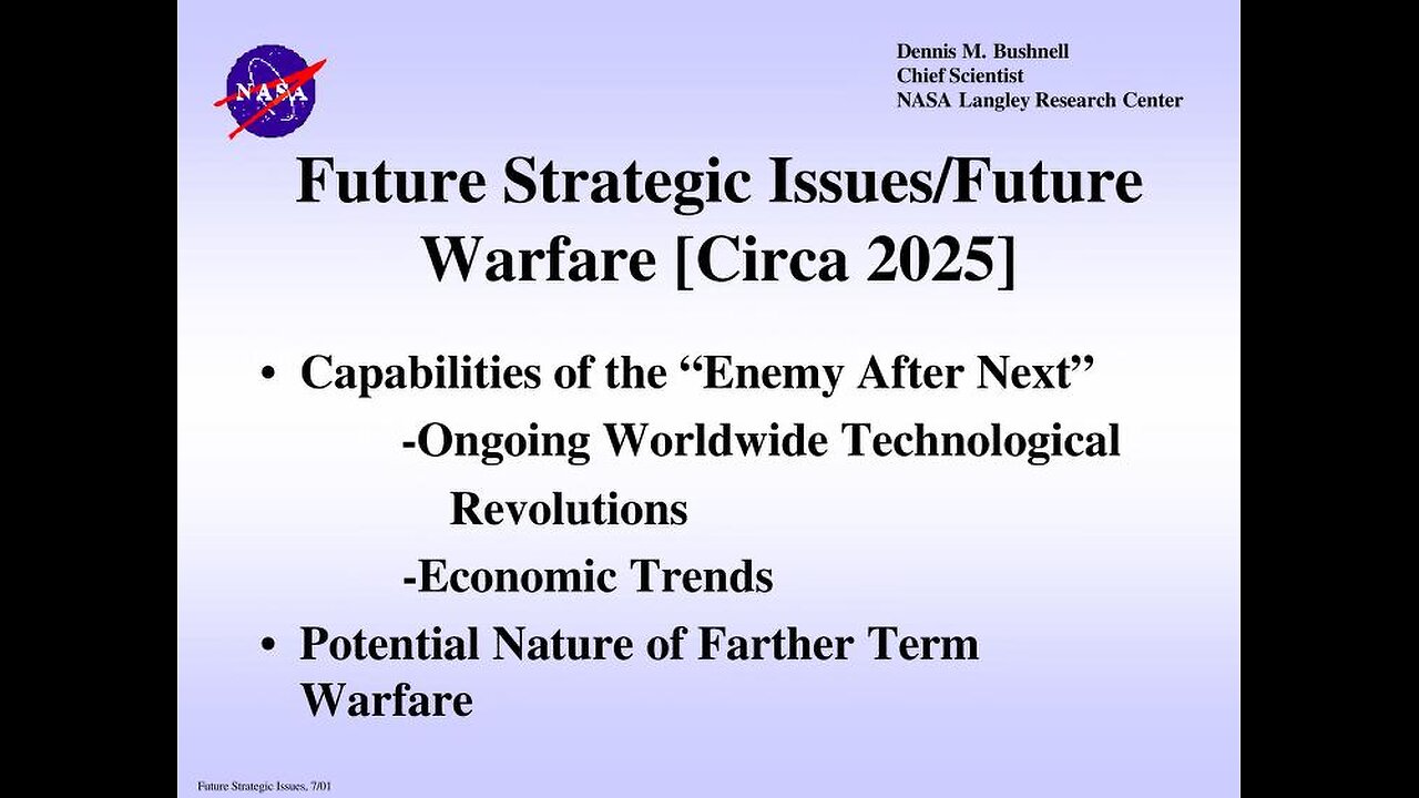 What do you think of this?! 😳 (Future "warfare" document from Jul 2001 - 2 months before 9/11) (Interview 2013)