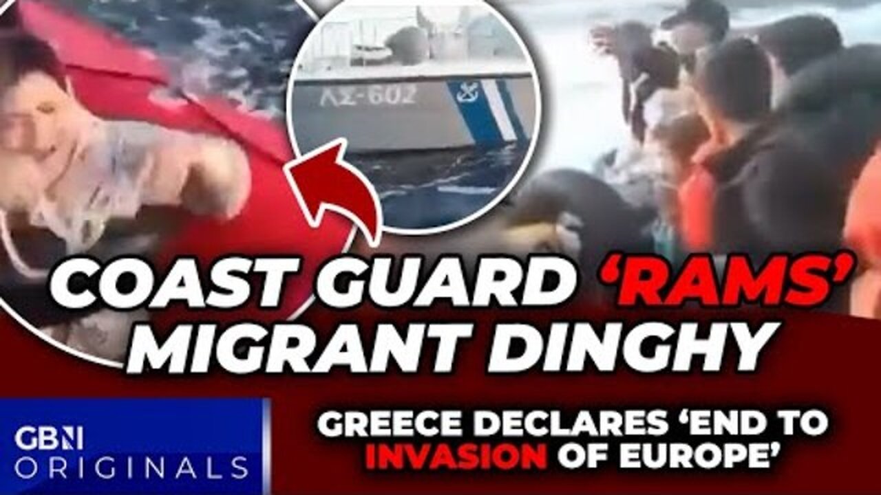WATCH: Coast Guard RAMS migrant dinghy forcing RETURN as Greece vows END to Europe INVASION