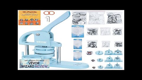 VEVOR 3-IN-1 Button Maker 1/1.25/2.28 inch(25/32/58mm) Pin Maker 300pcs Button Parts Review