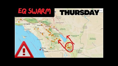 Earthquake swarm of 50 EQs in Southern California on the Potentially overdue Imperial fault.