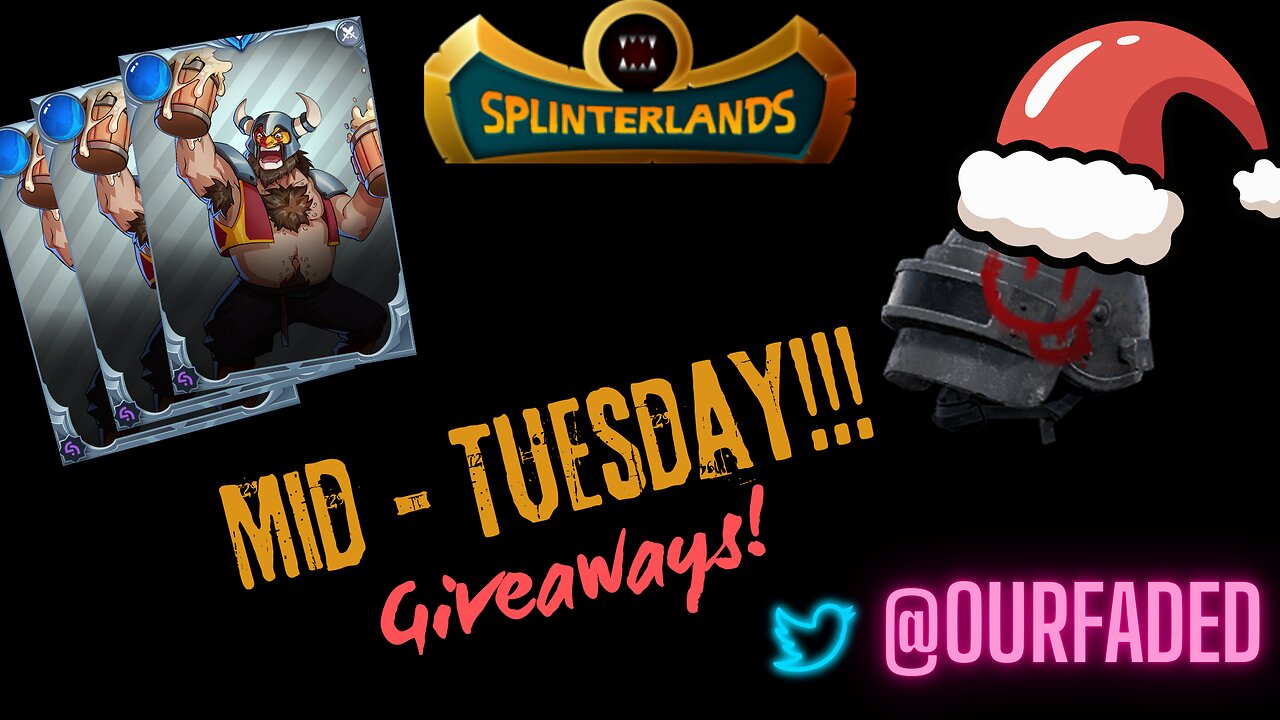 Mid-Tuesday!!! Giveaways! Avatars are here! Welcome Splinterlands Players! Vonak!!!