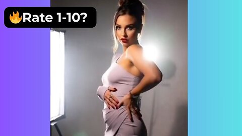 🔥 Rate Her Body in This Tight Lilac Evening Dress 1-10? 😍 Supermodel 4K