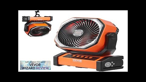 VEVOR Portable Fan Rechargeable 9 inch Battery Powered Fan with LED Lantern Review